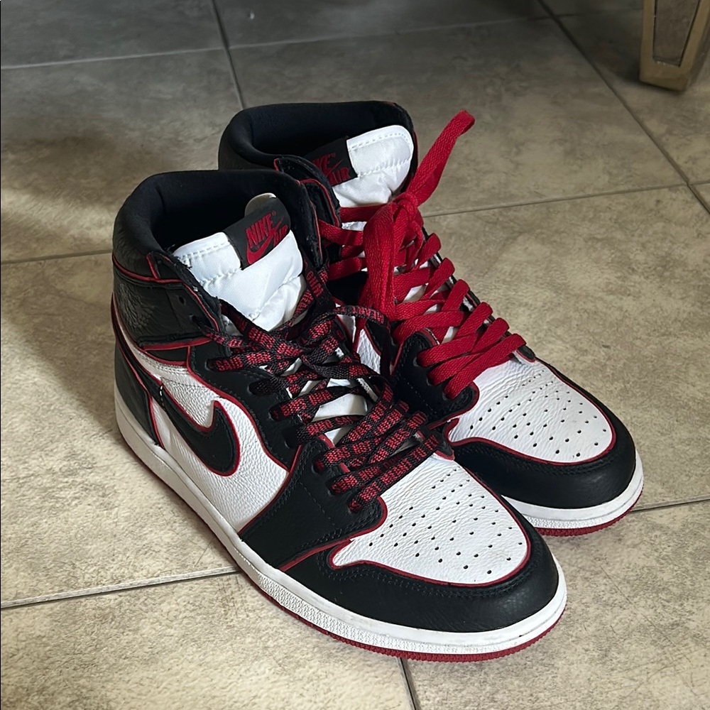 Nike Red and Black High-Top Sneakers